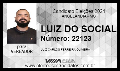 Candidato LUIZ DO SOCIAL 2024 - ANGELÂNDIA - Eleições