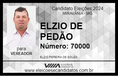 Candidato ELZIO DE PEDÃO 2024 - MIRAVÂNIA - Eleições