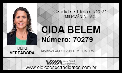 Candidato CIDA BELEM 2024 - MIRAVÂNIA - Eleições