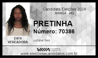 Candidato PRETINHA 2024 - MANGA - Eleições