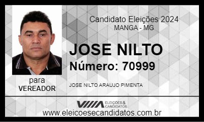 Candidato JOSE NILTO 2024 - MANGA - Eleições