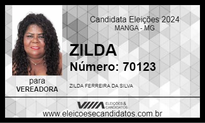 Candidato ZILDA 2024 - MANGA - Eleições