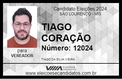 Candidato TIAGO CORAÇÃO 2024 - SÃO LOURENÇO - Eleições