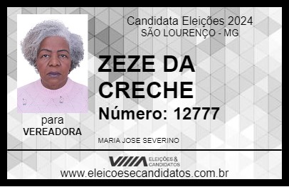 Candidato ZEZE DA CRECHE 2024 - SÃO LOURENÇO - Eleições