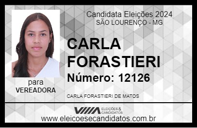 Candidato CARLA FORASTIERI 2024 - SÃO LOURENÇO - Eleições