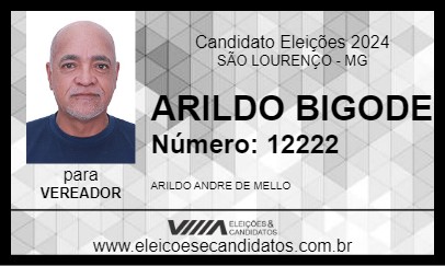 Candidato ARILDO BIGODE 2024 - SÃO LOURENÇO - Eleições