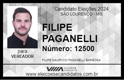 Candidato FILIPE PAGANELLI 2024 - SÃO LOURENÇO - Eleições