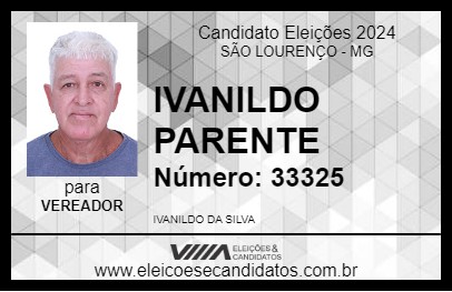 Candidato IVANILDO PARENTE 2024 - SÃO LOURENÇO - Eleições