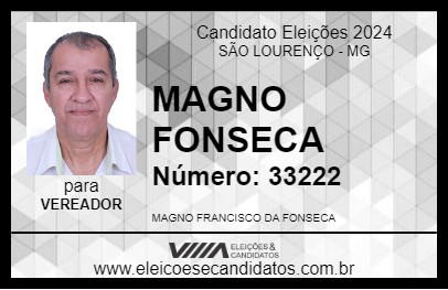 Candidato MAGNO FONSECA 2024 - SÃO LOURENÇO - Eleições