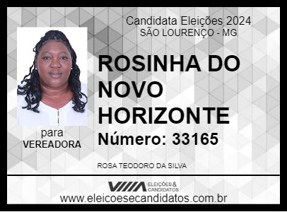 Candidato ROSINHA DO NOVO HORIZONTE 2024 - SÃO LOURENÇO - Eleições