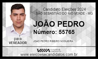 Candidato JOÃO PEDRO 2024 - SÃO SEBASTIÃO DO RIO VERDE - Eleições