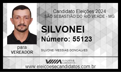 Candidato SILVONEI 2024 - SÃO SEBASTIÃO DO RIO VERDE - Eleições