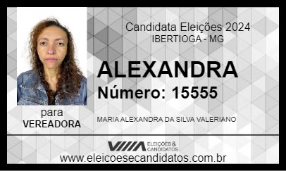 Candidato ALEXANDRA 2024 - IBERTIOGA - Eleições