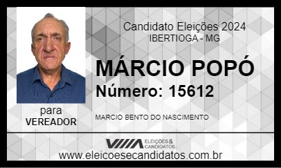 Candidato MÁRCIO POPÓ 2024 - IBERTIOGA - Eleições