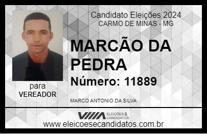 Candidato MARCÃO DA PEDRA 2024 - CARMO DE MINAS - Eleições