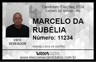 Candidato MARCELO DA RUBÉLIA 2024 - CARMO DE MINAS - Eleições