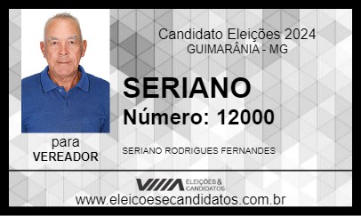 Candidato SERIANO 2024 - GUIMARÂNIA - Eleições