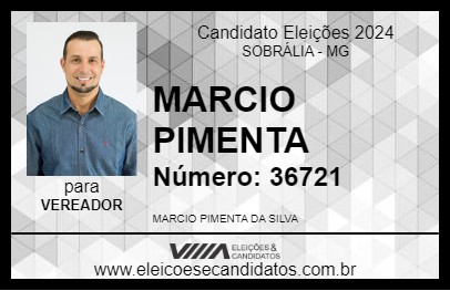 Candidato MARCIO PIMENTA 2024 - SOBRÁLIA - Eleições