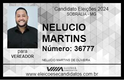 Candidato NELUCIO MARTINS 2024 - SOBRÁLIA - Eleições