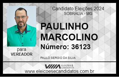 Candidato PAULINHO MARCOLINO 2024 - SOBRÁLIA - Eleições