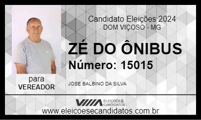 Candidato ZÉ DO ÔNIBUS 2024 - DOM VIÇOSO - Eleições