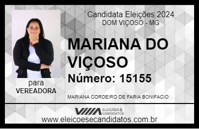 Candidato MARIANA DO VIÇOSO 2024 - DOM VIÇOSO - Eleições