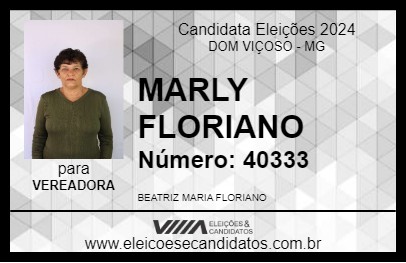 Candidato MARLY FLORIANO 2024 - DOM VIÇOSO - Eleições