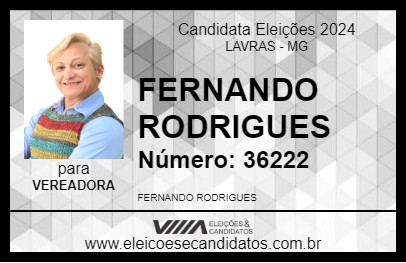 Candidato FERNANDO RODRIGUES 2024 - LAVRAS - Eleições