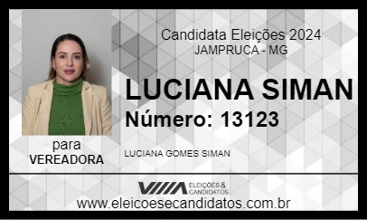 Candidato LUCIANA SIMAN 2024 - JAMPRUCA - Eleições