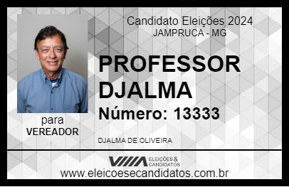 Candidato PROFESSOR DJALMA 2024 - JAMPRUCA - Eleições