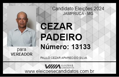 Candidato CEZAR PADEIRO 2024 - JAMPRUCA - Eleições