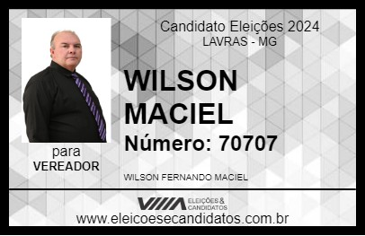 Candidato WILSON MACIEL 2024 - LAVRAS - Eleições