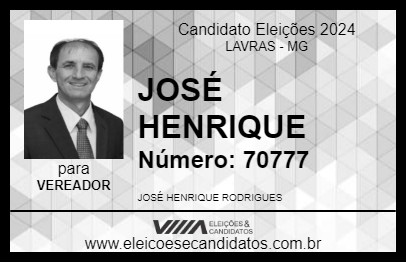 Candidato JOSÉ HENRIQUE 2024 - LAVRAS - Eleições