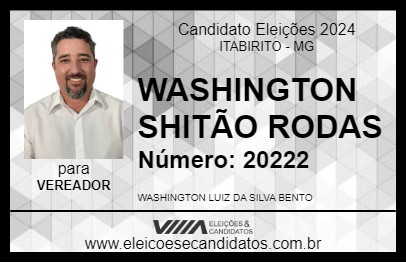 Candidato WASHINGTON SHITÃO RODAS 2024 - ITABIRITO - Eleições