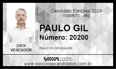 Candidato PAULO GIL 2024 - ITABIRITO - Eleições