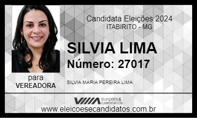 Candidato SILVIA LIMA 2024 - ITABIRITO - Eleições