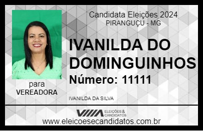 Candidato IVANILDA DO DOMINGUINHOS 2024 - PIRANGUÇU - Eleições