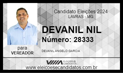 Candidato DEVANIL NIL 2024 - LAVRAS - Eleições