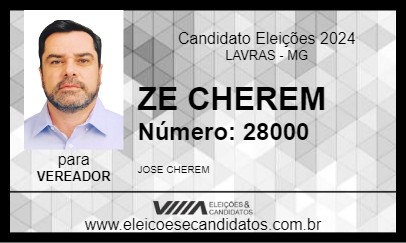 Candidato ZE CHEREM 2024 - LAVRAS - Eleições