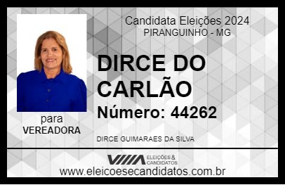 Candidato DIRCE DO CARLÃO 2024 - PIRANGUINHO - Eleições