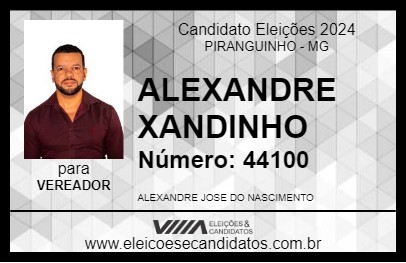 Candidato ALEXANDRE XANDINHO 2024 - PIRANGUINHO - Eleições