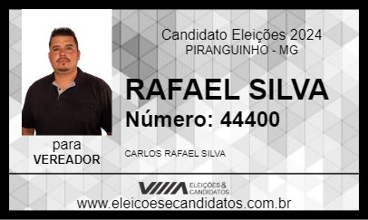 Candidato RAFAEL SILVA 2024 - PIRANGUINHO - Eleições