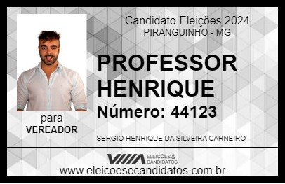 Candidato PROFESSOR HENRIQUE 2024 - PIRANGUINHO - Eleições