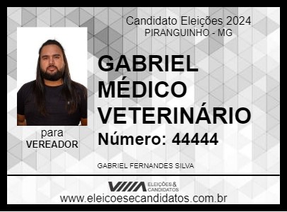 Candidato GABRIEL MÉDICO VETERINÁRIO 2024 - PIRANGUINHO - Eleições