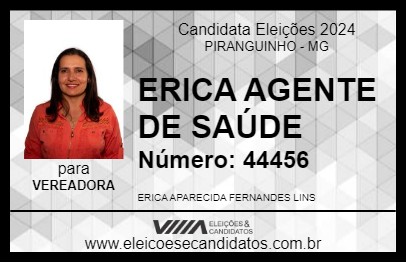 Candidato ERICA AGENTE DE SAÚDE 2024 - PIRANGUINHO - Eleições