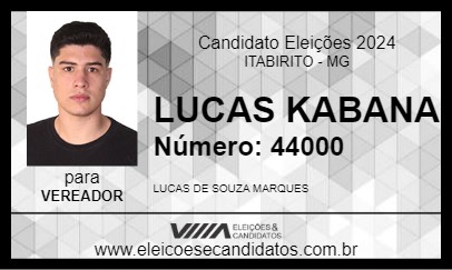 Candidato LUCAS KABANA 2024 - ITABIRITO - Eleições