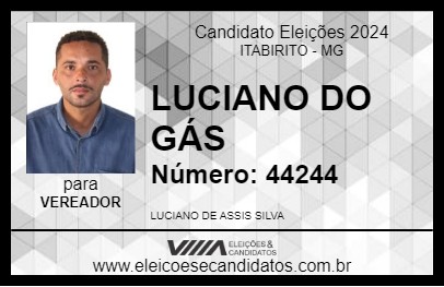 Candidato LUCIANO DO GÁS 2024 - ITABIRITO - Eleições