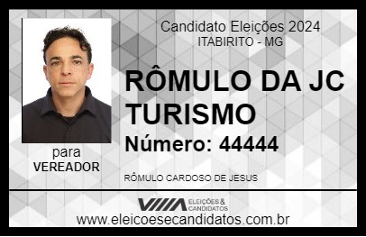 Candidato RÔMULO DA JC TURISMO 2024 - ITABIRITO - Eleições