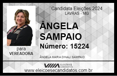 Candidato ÂNGELA SAMPAIO 2024 - LAVRAS - Eleições