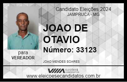 Candidato JOAO DE OTAVIO 2024 - JAMPRUCA - Eleições